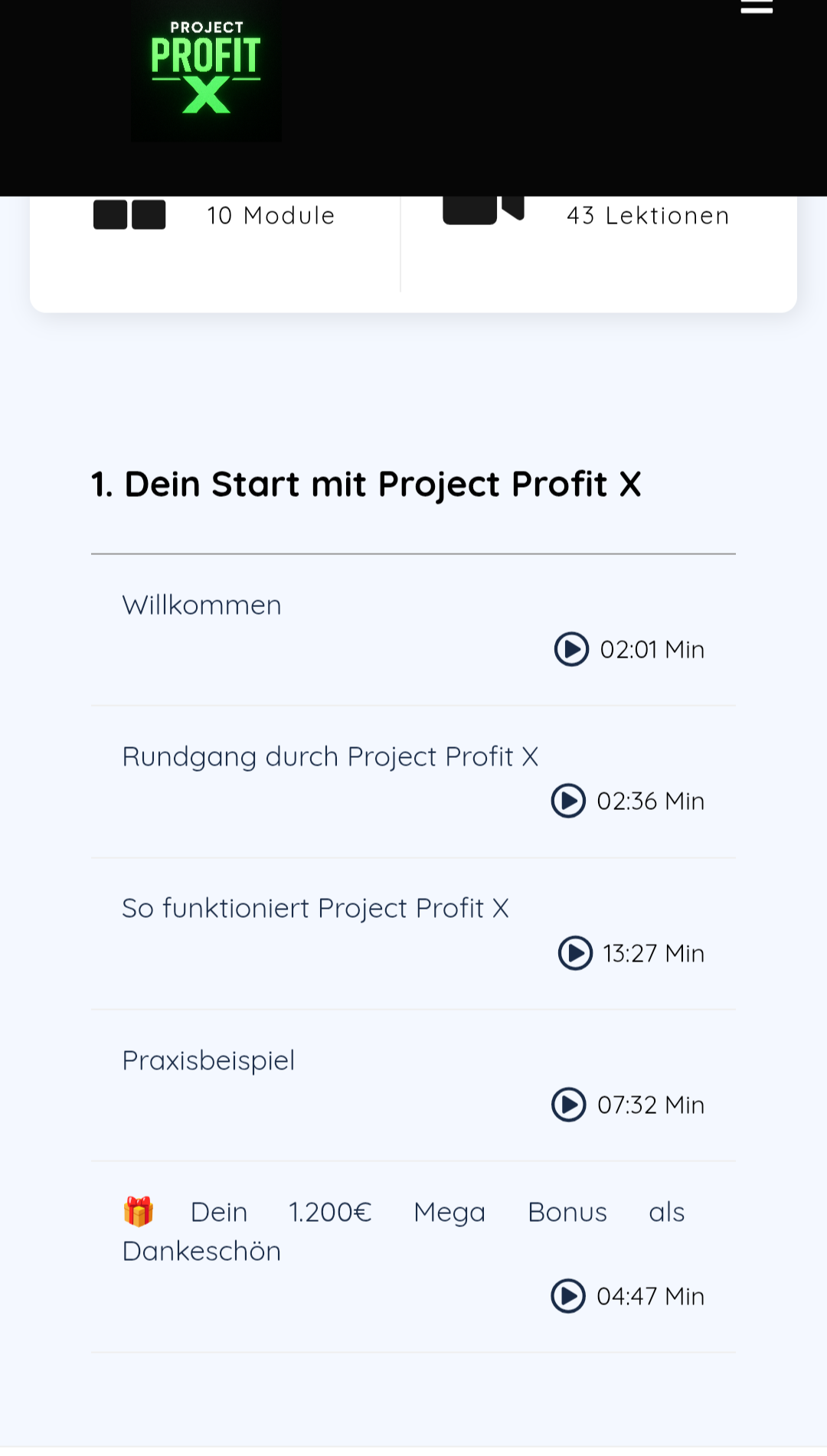 Eigener Screenshot 2 zu PROJECT PROFIT X